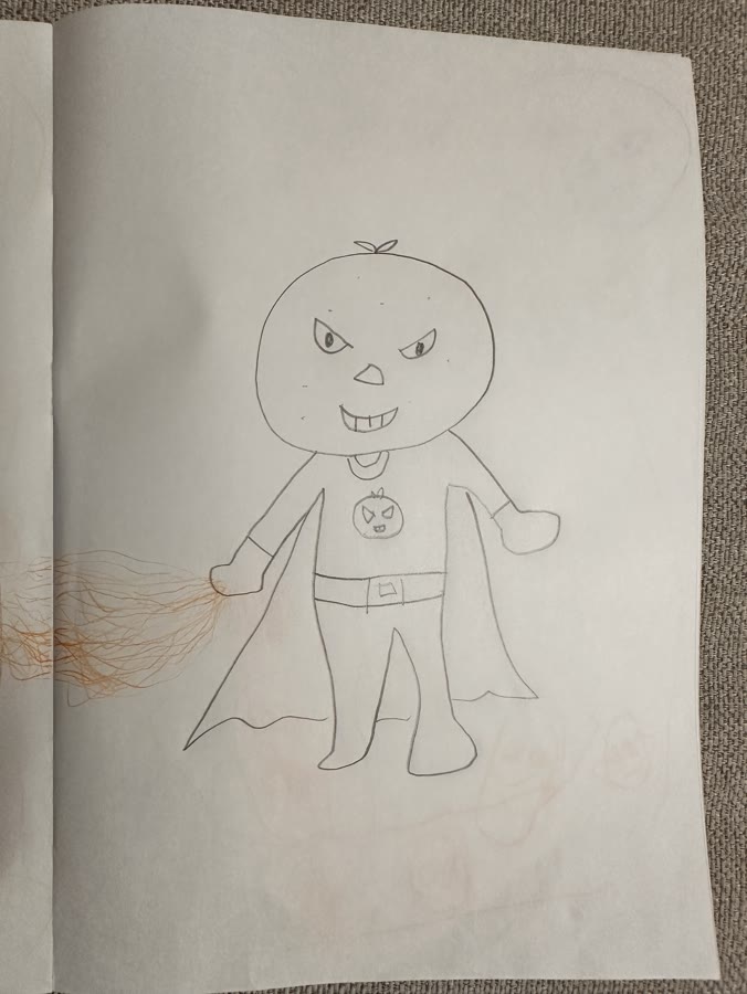 Child's sketch of Mikanman