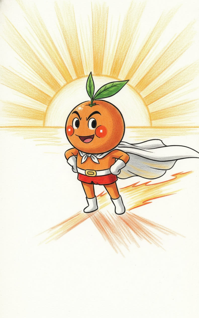 Finished illustration of Mikanman